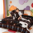 thumbnail image 4 of Erosebridal Western Cowhide King Size Comforter Sets,Cow Pattern Comforters King Size,Black Reversible,3 Pieces,1 Comforter and 2 Pillowcases, 4 of 7