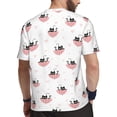thumbnail image 2 of Wukai Umbrella Cat Print Men's Short-Sleeved Mesh T-Shirt,Quick-Dry Short Sleeve Workout T-Shirt-X-Small, 2 of 8