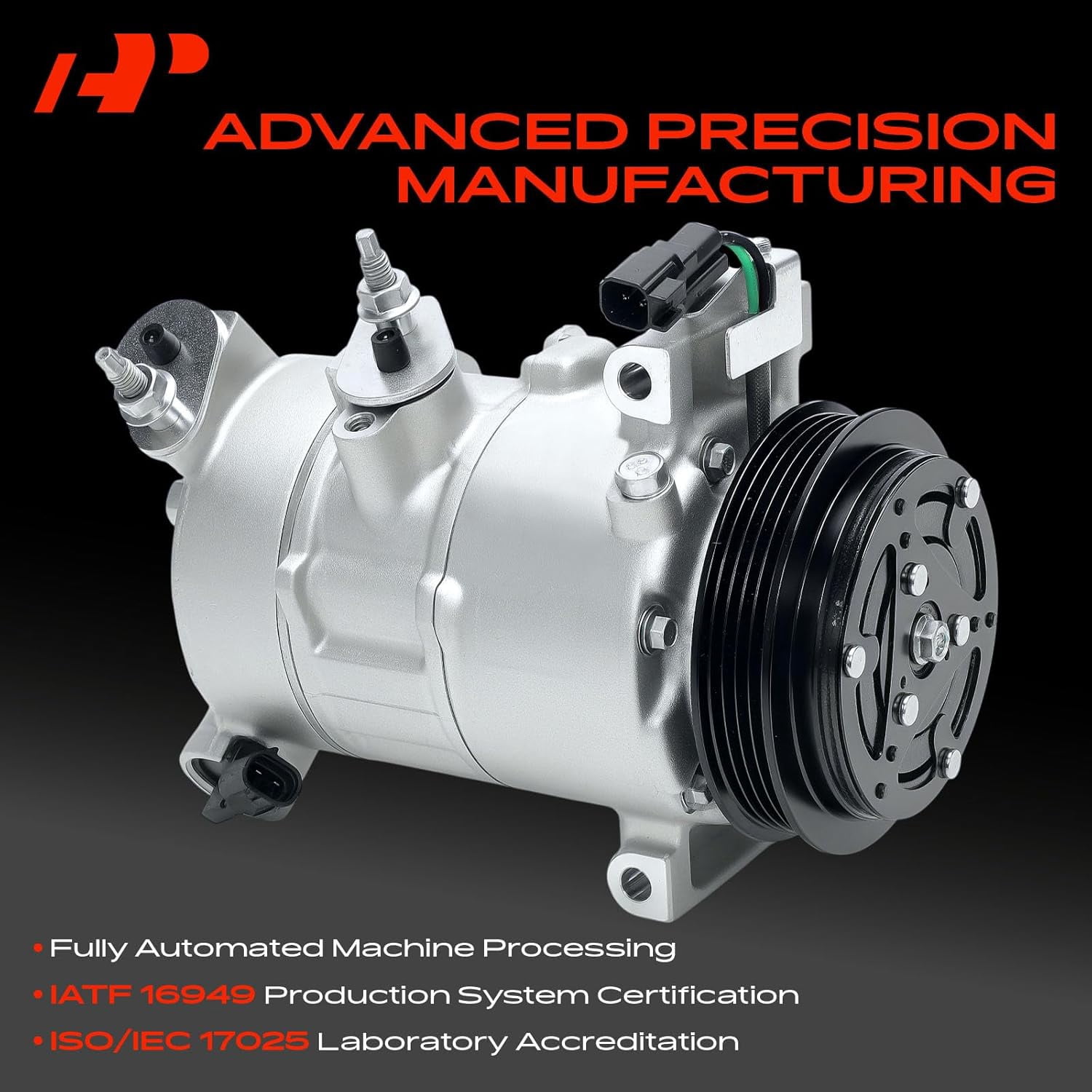 A-Premium Air Conditioner AC Compressor with Clutch Compatible with Ford Mustang 2015-2021 L4 2.3L