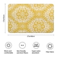 thumbnail image 3 of Yellow Ethnic Floral Pattern Bathroom Rugs Mat,Non Slip Microfiber Bathroom Rug,Rubber Backing,Soft Bathroom Mats for Bathroom Floor,Tub and Shower,17x27in(43x68cm), 3 of 5