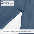 thumbnail image 4 of HNB Store Zipper Fitted Sheet Only, King Size 12" Deep Pocket Premium 1000TC Pure Egyptian Cotton - Mediterranean Blue, 4 of 6
