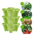 thumbnail image 1 of Vertical Planter Tower Garden, 3 Tiered Planter Stackable Herb Garden Planter with Movable Casters, 1 of 6