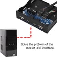 thumbnail image 4 of Panneau avant SHIQI-USB, Interface Audio 2 USB 2.0+Mic+HD, Panneau avant Souple 3.5 Pouces Hub USB pour PC Ordinateur, 4 of 4