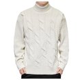 thumbnail image 2 of Chandail Col Roulé Décontracté pour Hommes Tricot Chaud Confortable Doux Mode Hiver, 2 of 9