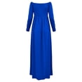 thumbnail image 5 of QHFBli Maternity Off Shoulder Long Sleeve Fitted Gown Maxi Chiffon Dress for Photo Shoot Baby Shower, 5 of 5