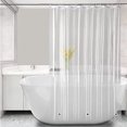 thumbnail image 3 of YAOMOBB Quick-dry Plastic Shower Curtain Waterproof Clear Shower Curtain Liner Magnets Rustproof Grommets Quick Drying Plastic Liner Bathroom, 3 of 6