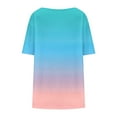 thumbnail image 3 of Annhoo Womens Plus Size T-Shirts Pleated Crew Neck Oversized Summer Spring Clothes Trendy Short Sleeve Loose Tops, 3 of 5
