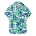 thumbnail image 7 of Yteetum Men's Short Sleeve Shirts Floral Print Hawaiian T Shirt Casual Button Down Short Sleeve Lapel Beach Summer T-Shirts, 7 of 7