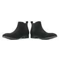thumbnail image 3 of Mens Chelsea Boot Slip On Pointed Toe Stacked Low Heel Faux Suede Casual Dress Boot, 3 of 7