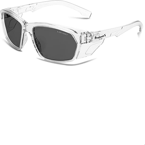 ProtectX Safety Glasses Clear Frame Scratch Resistant Anti Fog