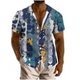 thumbnail image 2 of UVEASISHA Mens Floral Shirts Big and Tall,Hawaiian Shirt for Men Short Sleeve Summer Beach Tropical Casual Shirt Vacation Button Down Aloha Shirt, 2 of 5
