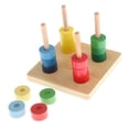 thumbnail image 3 of Juguete Para Niños Con De Apilamiento De 4 , Material Didáctico Montessori (juguetes De Desarrollo, 16 Piezas De ) CUTICAT Discos Montessori de madera, 3 of 7