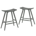 thumbnail image 2 of Weston Home Danville Solid Wood 24" Counter Stool, Set of 2, Frost Grey Finish, 2 of 6