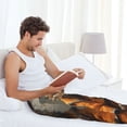 thumbnail image 5 of Naloa Jungle Meditating Lion Pajama Pants Men, PJ Bottoms, Sleep & Lounge Pants-Large, 5 of 6