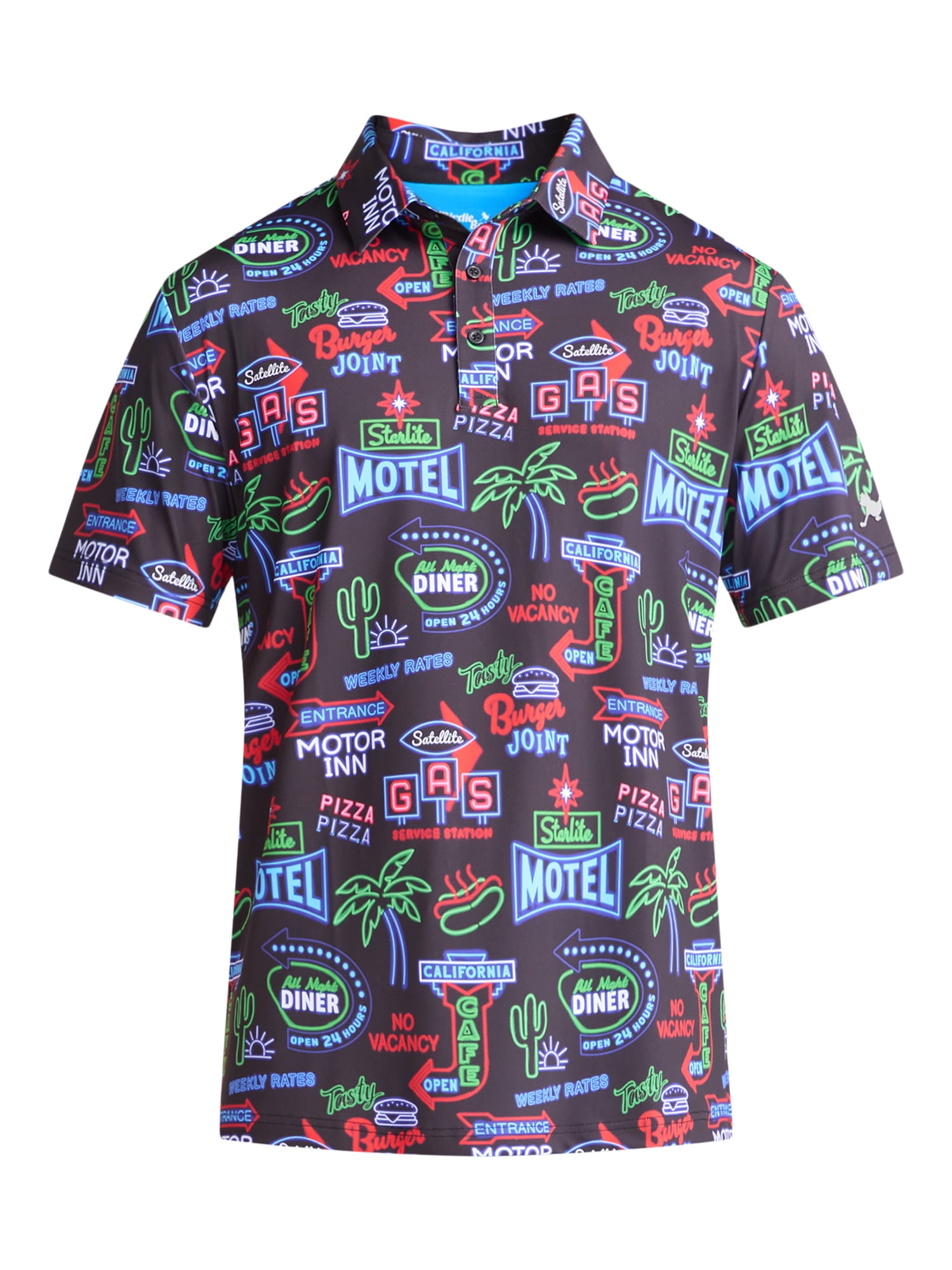 Birdie Bound Novelty Print Polo Golf Shirt; Men's & Big Men's Sizes S-5XL