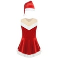thumbnail image 2 of iiniim Christmas Dress Up for Girls Mrs Santa Claus Clothes Xmas Holiday Party Dress with Santa Hat Red 12, 2 of 7