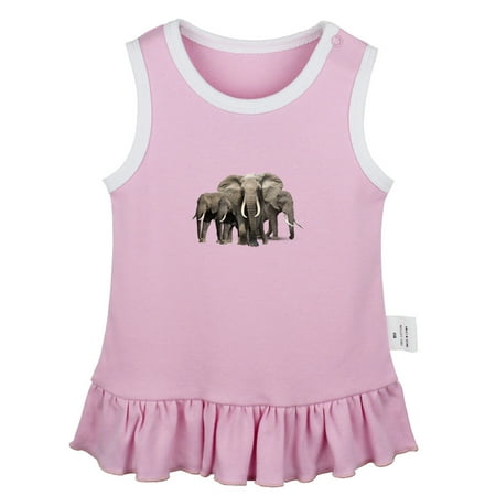

Waiting For Milk Funny Dresses For Baby Newborn Babies Animal Elephant Pattern Skirts Infant Princess Dress 0-24M Kids Graphic Clothes (Pink Sleeveless Dresses 12-18 Months)