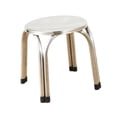 thumbnail image 3 of Taburete apilable redondo de acero inoxidable, antideslizante, portátil, resistente, para aulas, muebles para el hogar y sala de estar. 30 centímetros, 3 of 8