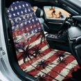 thumbnail image 2 of Garronmavis American Flag Palm Front Car Seat Towel Cover Sweat Stain Resistant with Storage Bag Car Seat Protector Universal Fit for Cars SUV Trucks Sedan Van, 2 of 9