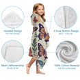 thumbnail image 7 of Colorful Butterfly Leaf Beige Pattern Hooded Bath Towel，60"x35" for Ages 3 To 12 Kids, Quick Dry Lightweight Soft Microfiber Hood Beach Towel Cover Up for Kids, 7 of 7