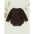 thumbnail image 2 of Bagilaanoe Newborn Baby Girl Boy Rompers Sweater Long Sleeve Knitted Bodysuits 3M 6M 9M 12M 24M Infant Autumn Winter One Piece Short Jumpsuit, 2 of 9