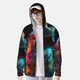 thumbnail image 2 of Balery Neon Spectrum Cat Portrait Sudadera ligera de manga larga con capucha y protección solar UPF 50+ para hombre y mujer, ideal para pesca y running-3X-Large, 2 of 7