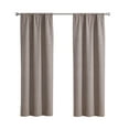 thumbnail image 5 of Mainstays Iris Linen Look 100% Blackout Curtain Panel Pair, Set of 2 Room Darkening Drapes for Bedroom, Brown, 37"W x 84"L, 5 of 5