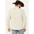 thumbnail image 4 of Moonshine Spirit Men's Rhythm Plaid Print Long Sleeve Snap Western Shirt Ivory Medium, 4 of 4