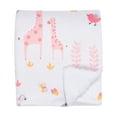 thumbnail image 5 of Lambs & Ivy Jazzy Jungle White Fleece Safari Animals Soft Baby Blanket, 5 of 9