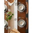 thumbnail image 5 of Hokiten Table Runners 48 Inches Long Dress Scarves, Brown White Ombre Farmhouse Kitchen/Dining Table Runner, Short Coffee Tablerunners, Vintage Farmhouse Abstract Striped 13x48 Inch, 5 of 7