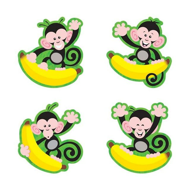 Trend T-10818-6 Pack Varié Mini Singes Bananes Mini Accents - Lot de 6