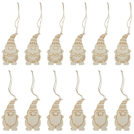 

BESTONZON 20Pcs Wooden Crafts Christmas Dwarf Pendants Decorative Christmas Pendants