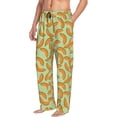 thumbnail image 3 of Mens Pajama Pants - Soft Sleep & Lounge Pants for Men, Funny Cantaloupe Green Cuteness Casual PJ Bottoms Pants with Pockets, 3 of 5