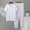 White, variant on Men's Modal Pajamas Set Short Sleeve Bottom PJ's Pants Bedroom Pijama Sleep Night Suit 2 Piece Pjs Set Ultra Soft Size 5XL White