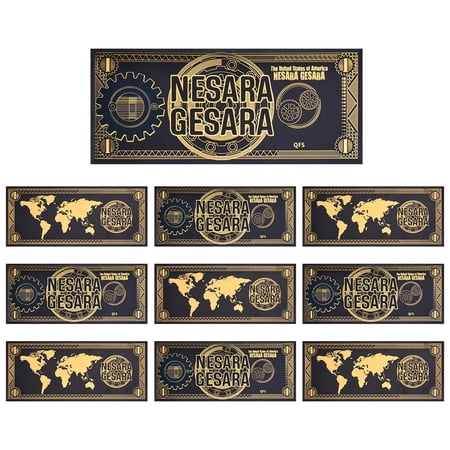 10 NESARA GESARA Themed Card Featuring a World Map, Ideal for Collectors