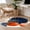 Blue, variant on Navy Blue Burnt Orange Round Area Rug 3 FT,Small Kitchen Bathroom Mats,Middle Century Modern Geometric Washable Indoor Outdoor Throw Runner Carpet Non-Shedding Doormat for Table Shower Sofa Entryway