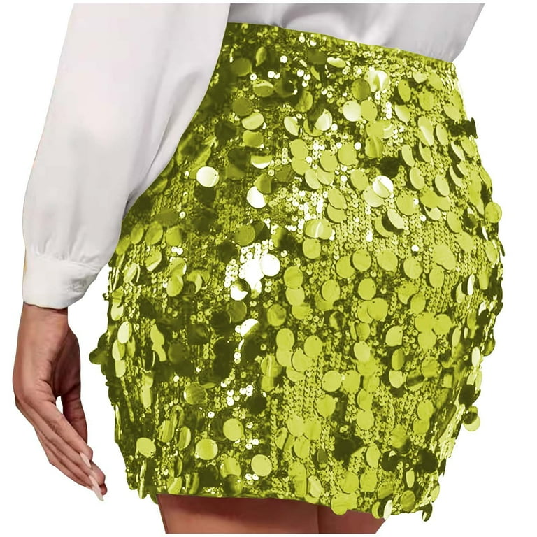 New Summer Arrivals SMihono Sequin Skirt for Women Stretchy