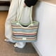 thumbnail image 3 of Bolso Hobo Bag Colorido A Rayas para Mujeres Compras Viajes, 3 of 9