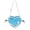 blue, variant on Kawaii PU Heart Ita Bag for Women, Devil Wing Detail, Clear Display Window, Metal Ring & Zipper Closure, Shoulder Crossbody Bag (11.8" x 3.5" x 9.1", 0.95 lb)