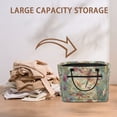 thumbnail image 4 of HELLHERO Dragonflies Floral Scene Collapsible Quilted Laundry Basket for Clothes Organization, Polyester Foldable Storage Bins for Bathroom Nursery, 4 of 6