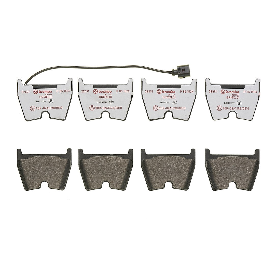 Brembo P85152X; Brake Pad; XTRALINE; FMSI Number D2099-9333; Low-Metallic; Set Of 4