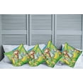 thumbnail image 6 of Ambesonne Cartoon Throw Pillow Cover 4 Pack, 2 Monkeys and Bananas, 20", Multicolor, 6 of 6