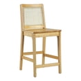 thumbnail image 1 of Walker Edison 24" Solid Wood Counter Stool in Natural (Set of 2), 1 of 12