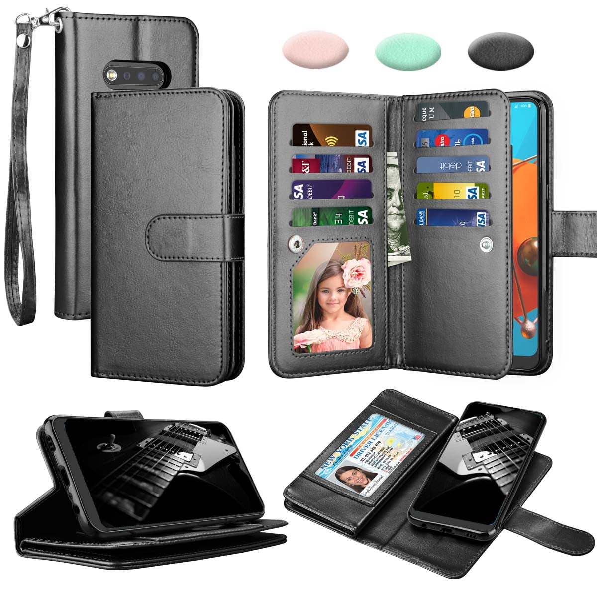 LG K51 Case, LG K51 Wallet Case, Takfox Luxury ID Cash Credit Card Slots Holder Pouch Folio Flip