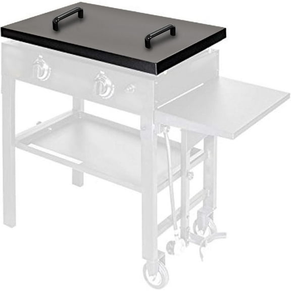 CSPP 28" Griddle Cover Compatible with Blackstone Front or Rear Grease Griddle Top with Two Handles Outdoor Cover Powder Coated Steel Black