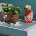 thumbnail image 4 of Creive Flower Pot Head Human Planter Green Plants for Balcony Set, 4 of 8
