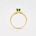 thumbnail image 5 of gold plated 925 silver ring, green emerald gemstone, women engagement ring, 5 of 5