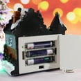 thumbnail image 5 of 1 Pieces Christmas Village Sets Xmas Scene Figurines Decoration LED Lighted Christmas Village Houses Crafted Poly Resin Christmas Collectable Figurine for Christmas Holiday Party Decor, 5 of 9