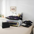 thumbnail image 4 of YST Modern Graffiti 7-Piece Comforter Set, Contemporary Style, Twin, Purple Gradient Brush Strokes, 4 of 4