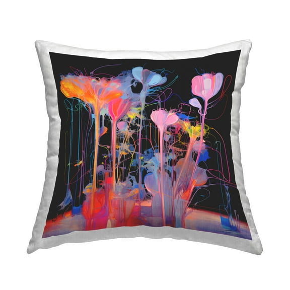 Stupell Industries Bold Otherworldly Blossoms Decorative Printed Throw Pillow Design by Nuk Nalandro.